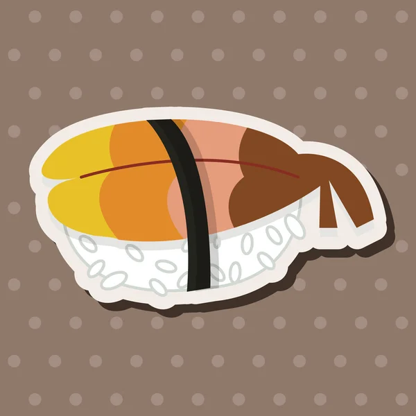 Japanese food sushi theme elements — Stock Vector