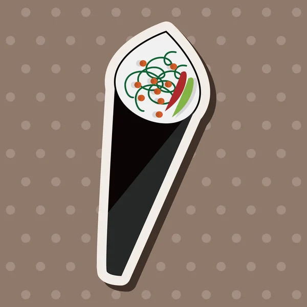 Elementos temáticos de sushi comida japonesa — Archivo Imágenes Vectoriales