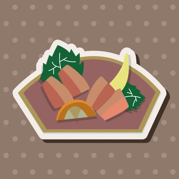 Comida japonesa sashimi elementos temáticos — Vector de stock