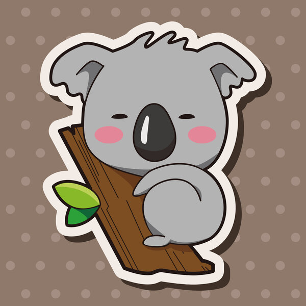 animal koala cartoon theme elements