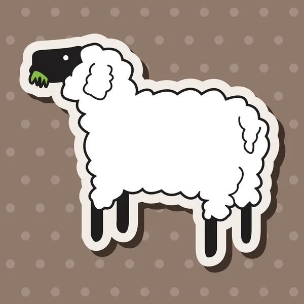 Animal sheep cartoon theme elements — Stock Vector