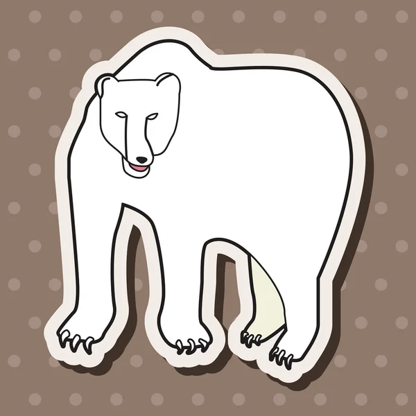 Dierlijke polar bear cartoon thema-elementen — Stockvector