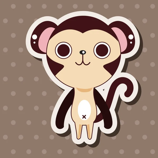 Animal Monkey Cartoon Themenelemente — Stockvektor