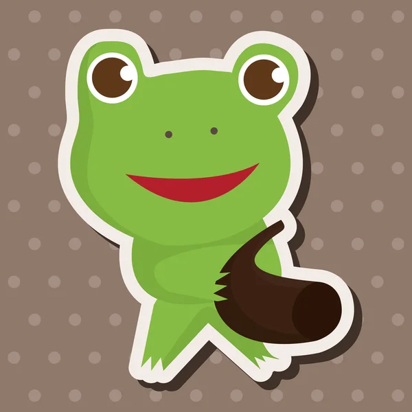 Zwierzę żaba gry instrumentu kreskówka tematu elementów — Wektor stockowy