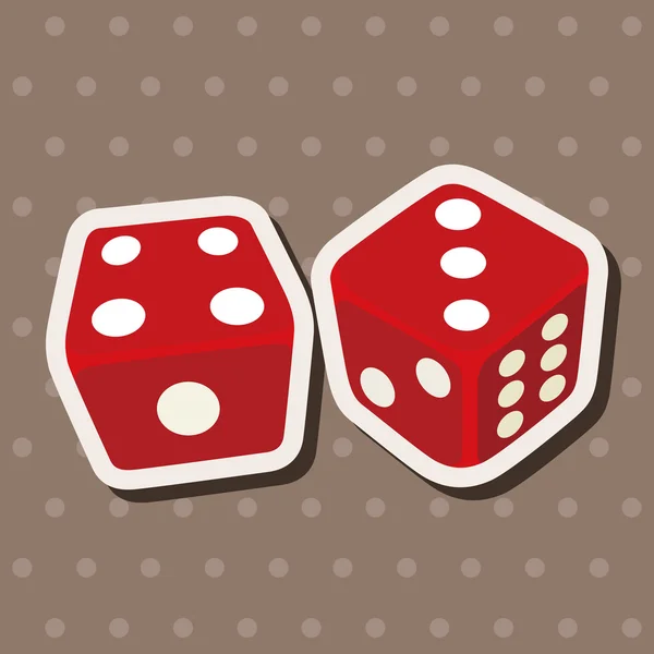 Casino dice Tema öğeleri — Stok Vektör