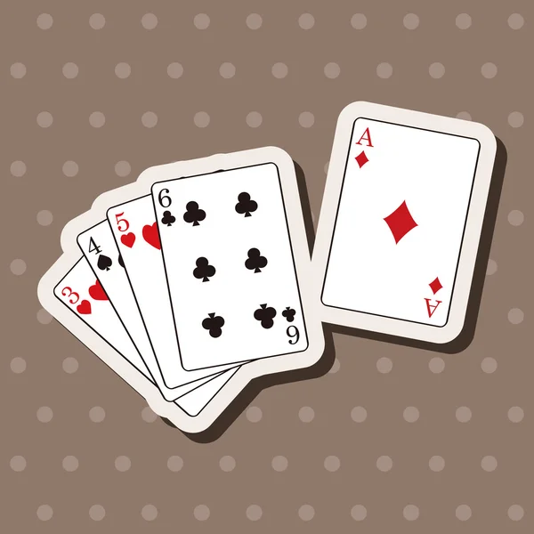 카지노 포커 카드 테마 요소 — 스톡 벡터