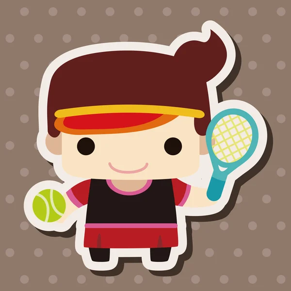 Badminton gracz tematu elementów — Wektor stockowy