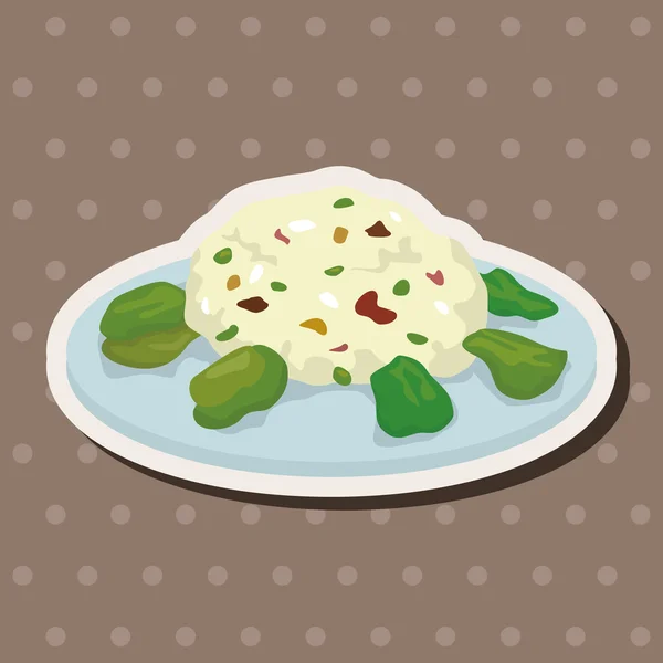 Éléments chinois thème de la nourriture — Image vectorielle