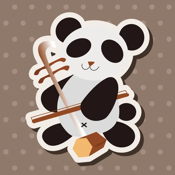 Элементы темы мультфильма о животных пандах — стоковый вектор
