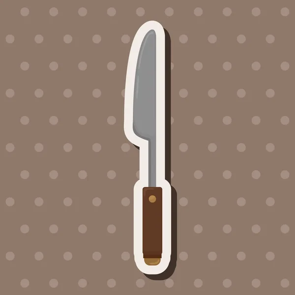 Equipo cuchillo barbacoa elementos temáticos — Vector de stock
