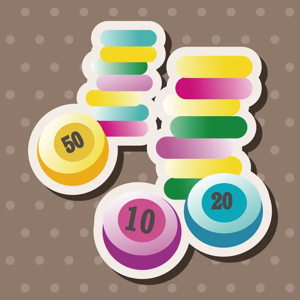 Casino Nummer Ball Thema Elemente — Stockvektor