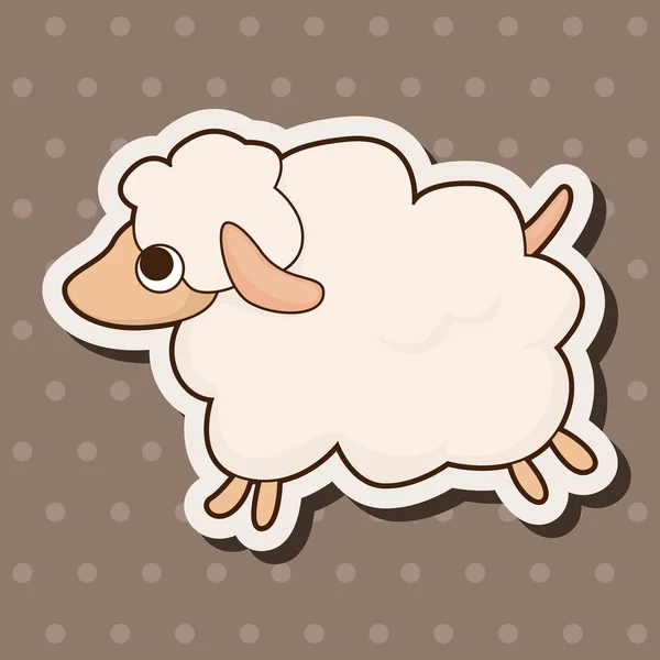 Animal Sheep Cartoon Themenelemente — Stockvektor