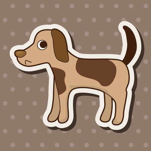 Элементы темы мультфильма о собаках животных — стоковый вектор