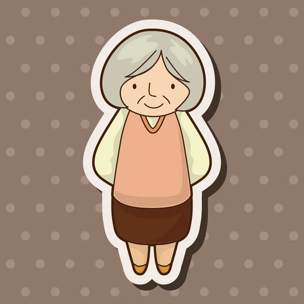 Familie Großmutter Charakterelemente — Stockvektor