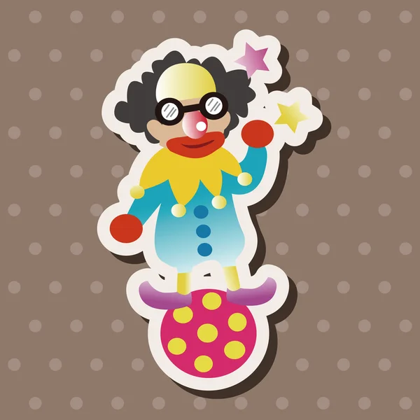 Cirque clown thèmes éléments — Image vectorielle