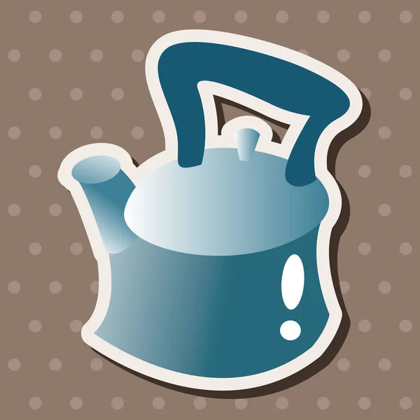 Κουζινικά σκεύη τσάι ποτ θέμα στοιχεία — Διανυσματικό Αρχείο