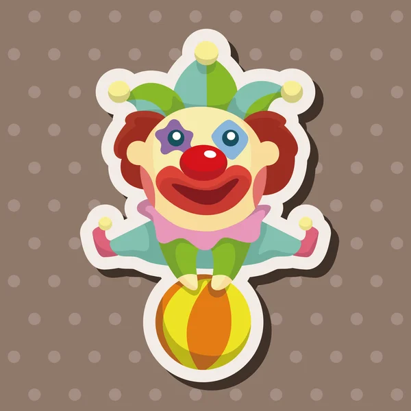 Clown elementi a tema — Vettoriale Stock