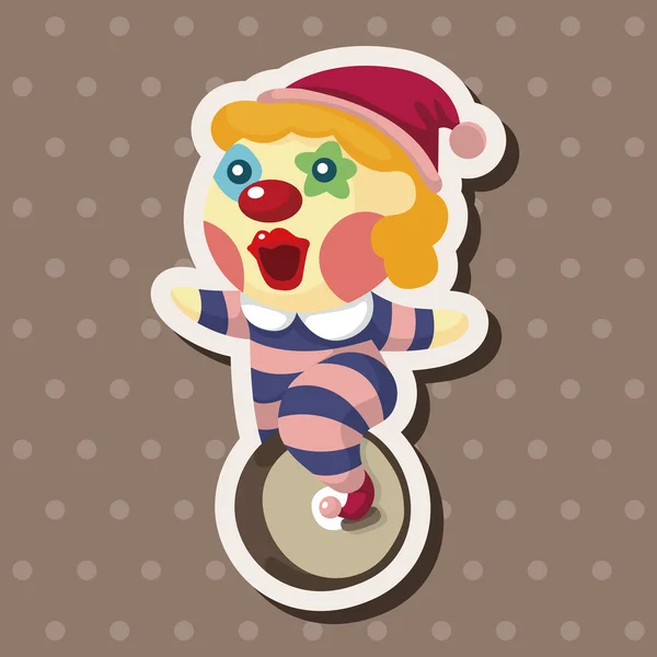 Clown elementi a tema — Vettoriale Stock