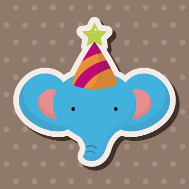 Tema öğeleri hayvan fil çizgi film