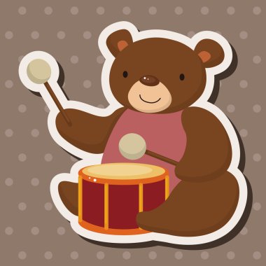 hayvan ayı enstrüman çizgi film Tema öğeleri oynarken