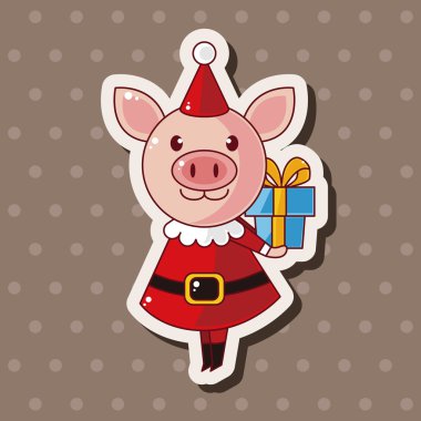 hayvan karikatür Noel stil tema öğeleri