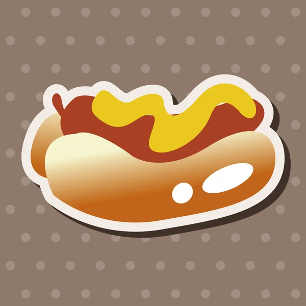 Fritto cibo tema hot dog elementi — Vettoriale Stock