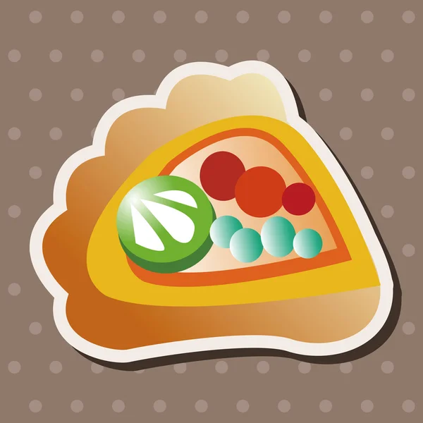 Elemente des Pizza-Themas — Stockvektor