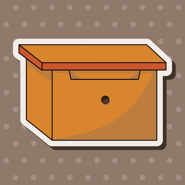 Muebles del gabinete tema elementos — Vector de stock