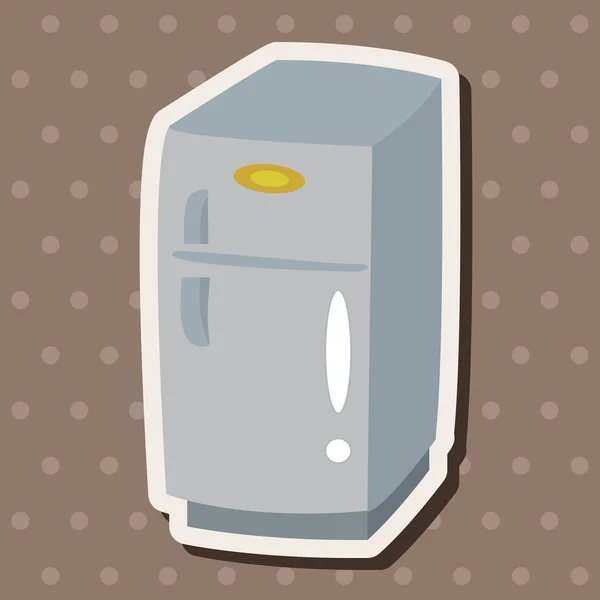 Huistoestellen thema koelkast-elementen — Stockvector
