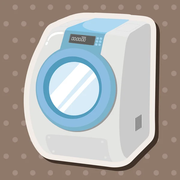 Elementos del tema de la lavadora — Vector de stock