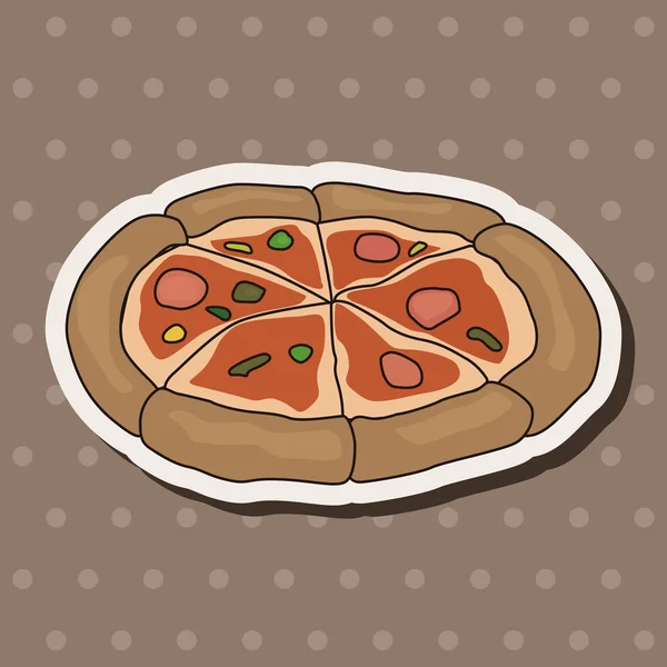 Elemente des Pizza-Themas — Stockvektor