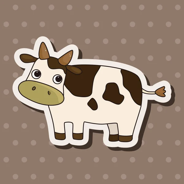 Animal vache dessin animé éléments thème — Image vectorielle