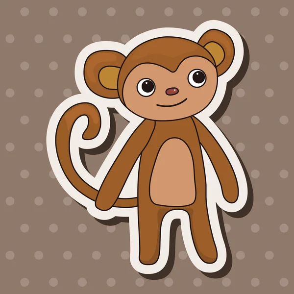 Animal Monkey Cartoon Themenelemente — Stockvektor