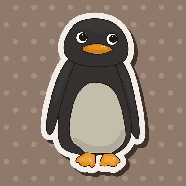 Animal pingüino elementos de dibujos animados tema — Archivo Imágenes Vectoriales