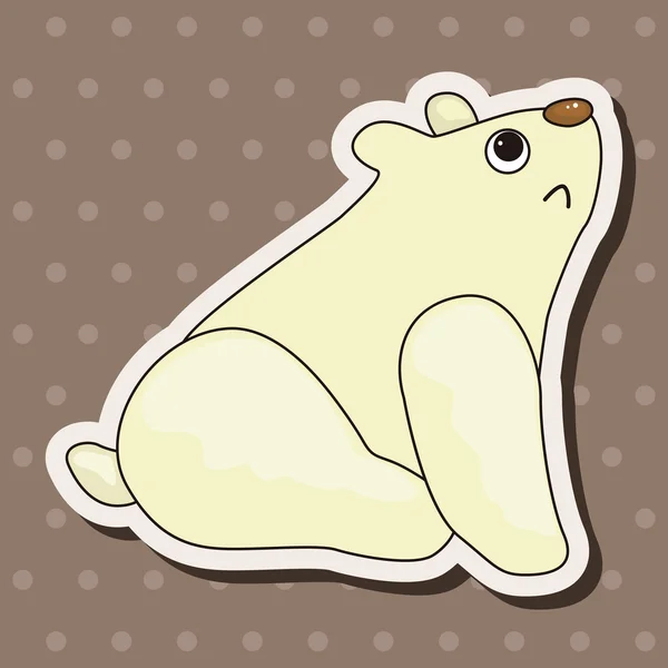 Djurens polar bear cartoon temaelement — Stock vektor