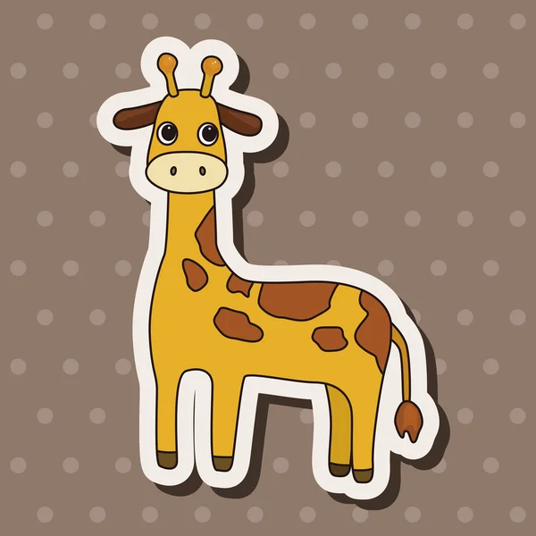 Animaux girafe éléments de thème de bande dessinée — Image vectorielle