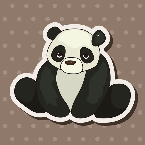 Animaux panda éléments de thème de dessin animé — Image vectorielle