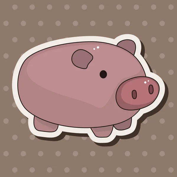 Piggybank temaelement — Stock vektor