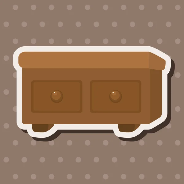 Muebles del gabinete tema elementos — Vector de stock