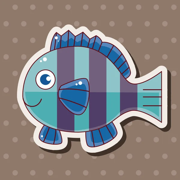 Fisch-Cartoon-Elemente — Stockvektor