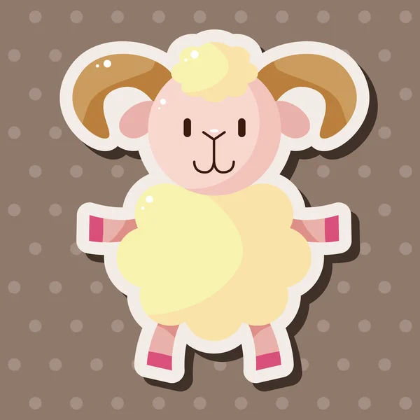 Animal Sheep Cartoon Themenelemente — Stockvektor