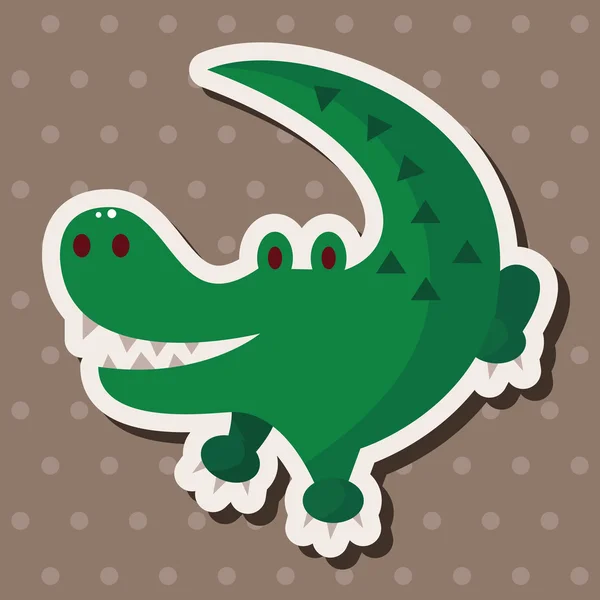Animal crocodile cartoon theme elements — Stock Vector