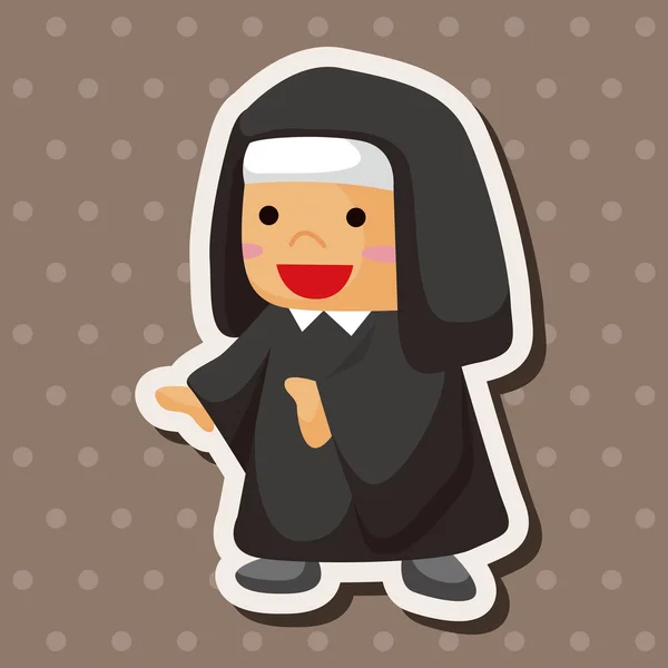 牧師と修道女のテーマ要素 — ストックベクタ