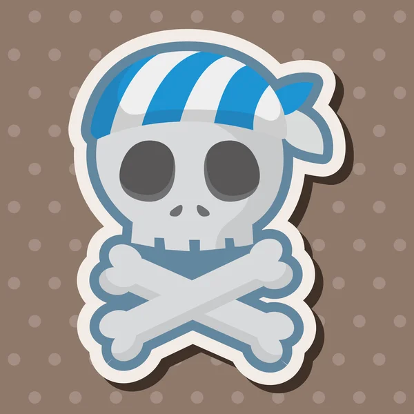 Pirate skull theme elements — Stock Vector