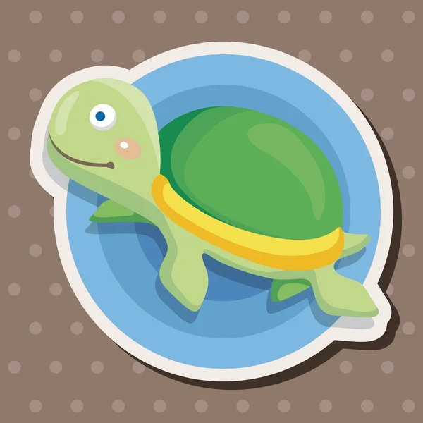 Zvířata mořská želva kreslená motivu — Stockový vektor