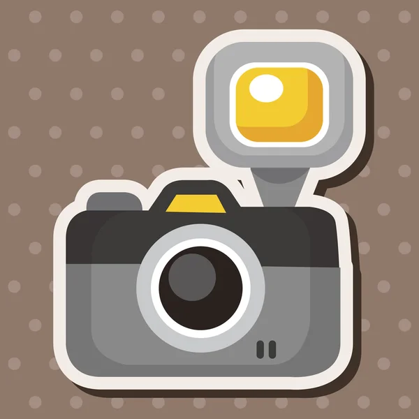 Ekipman fotoğraf makinesi Tema öğeleri seyahat — Stok Vektör