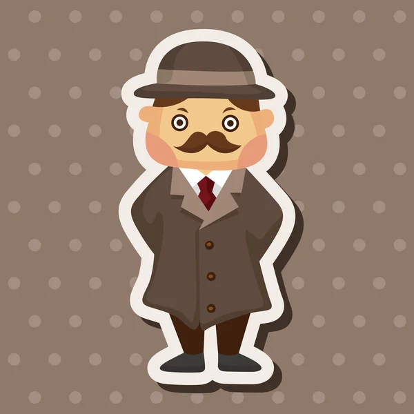 Detective tema elementos — Vector de stock