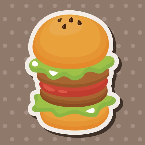 Elementi a tema hamburger — Vettoriale Stock