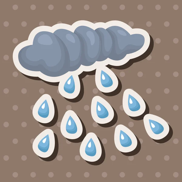 Temps pluvieux jour thèmes éléments — Image vectorielle