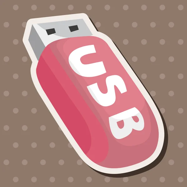 Prvky motivů USB — Stockový vektor